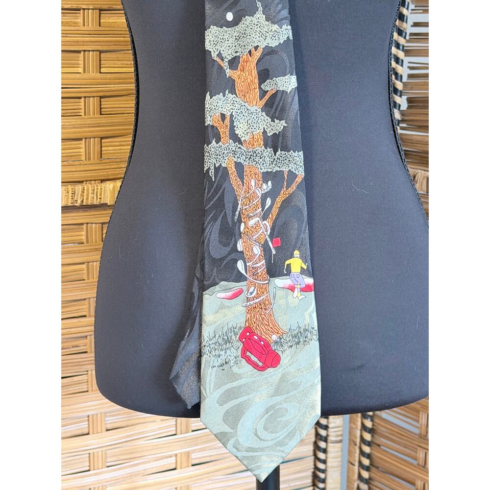 Vintage Steven Harris handmade neck tie golf golfing problems novelty Korea made - Picture 5 of 5